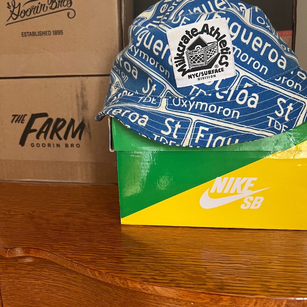 School boy Q oxymoron milkcrate athletics bucket hat